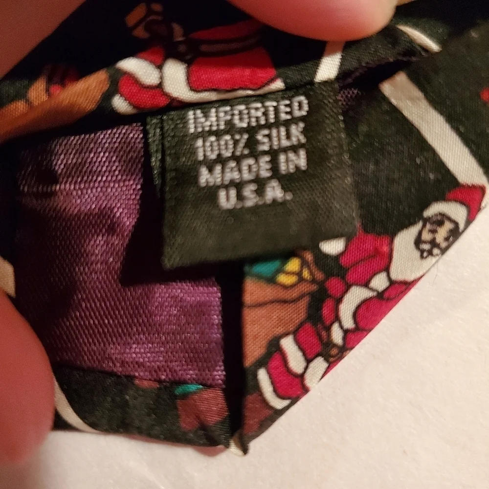 John Henry Silk Ugly Christmas  Work Neck Tie Santa Clause